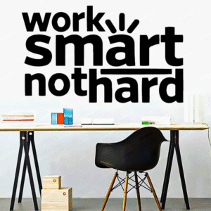 Work Smart Not Hard Inspirational Meeting Room Decor