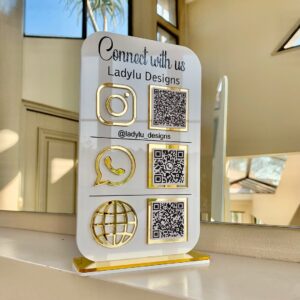 Multi QR code Business Social Media Sign - Image 5