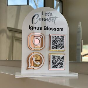 Multi QR code Business Social Media Sign - Image 1