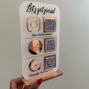Multi QR code Business Social Media Sign - Image 3