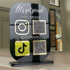 Multi QR code Business Social Media Sign - Image 4